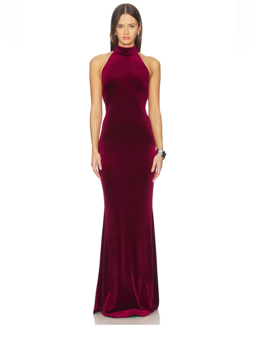 NBD burgundy velvet dress Worn 1x, like new.